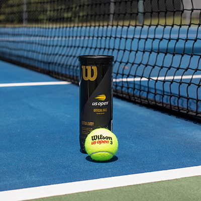 WILSON<sup>&reg;</sup>US Open Official Tennis Balls, 3 Pack
Premium Quality Felt, Extra duty ideal for longer play on hard court surfaces. 